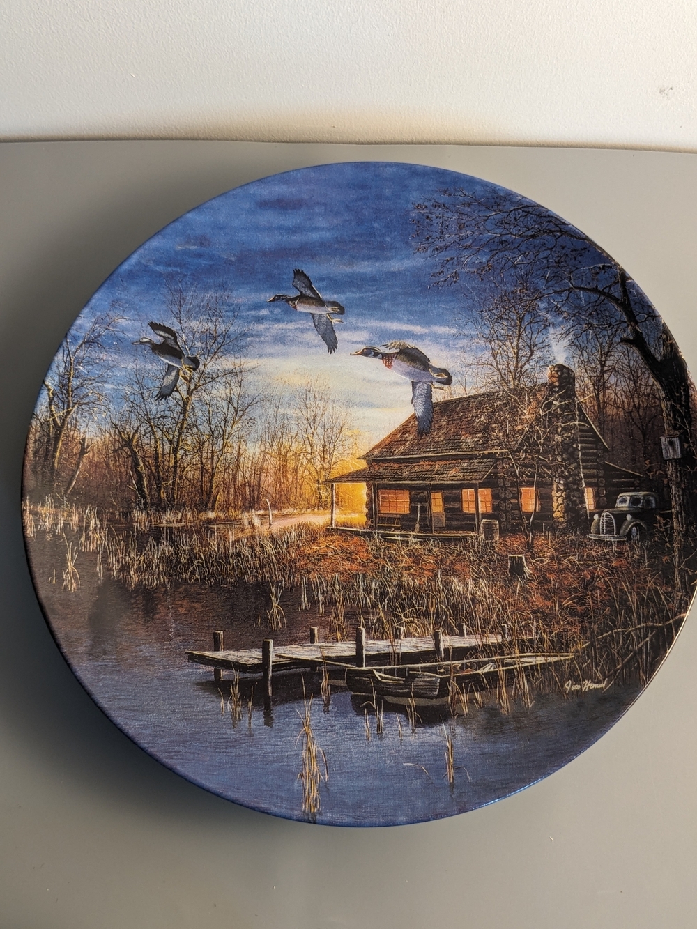 Vtg Bradford Exchange Plate Twilight Flight Jim Hansel Woodland Wings 1994